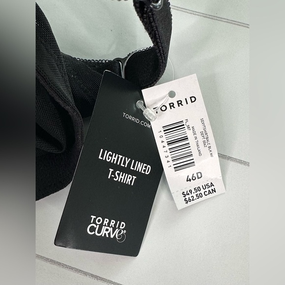 Torrid Curve Lightly Lined T~Shirt Bra in Black Size 46D - Picture 10 of 10